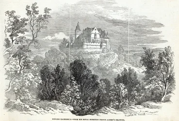 Schloss Kalenberg, gravé par W.J. Linton, de 